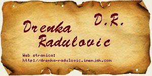 Drenka Radulović vizit kartica